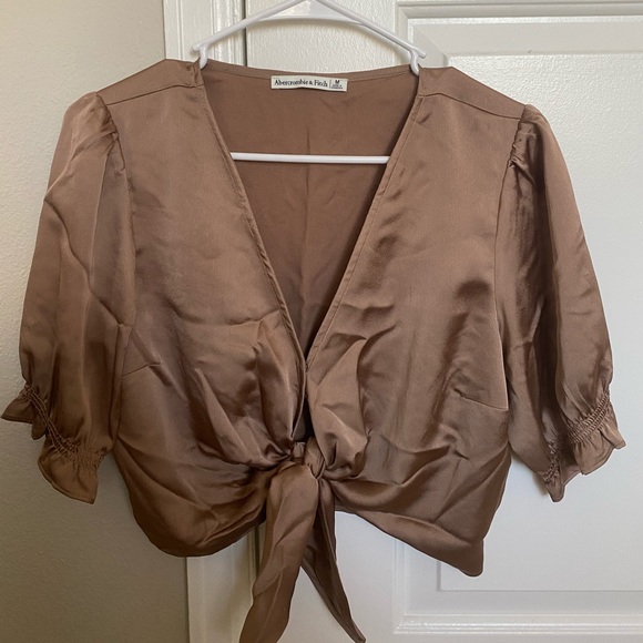 Tie Front Satin Blouse | Poshmark